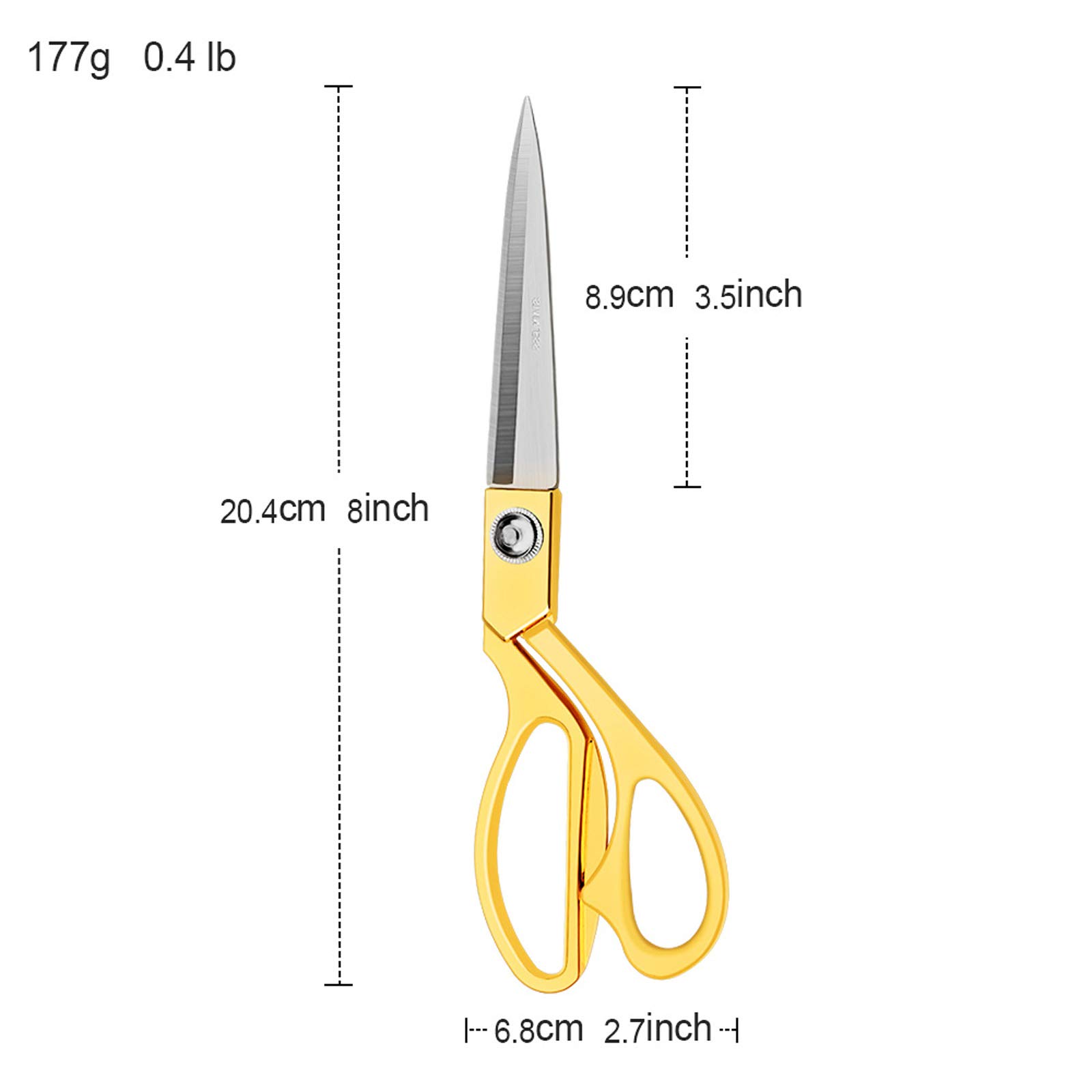 KUONIIY Heavy Duty Sewing Scissors 8 Inch – Professional Tailor Fabric Shears for Leather, Dressmaking & Crafts - 图片 4