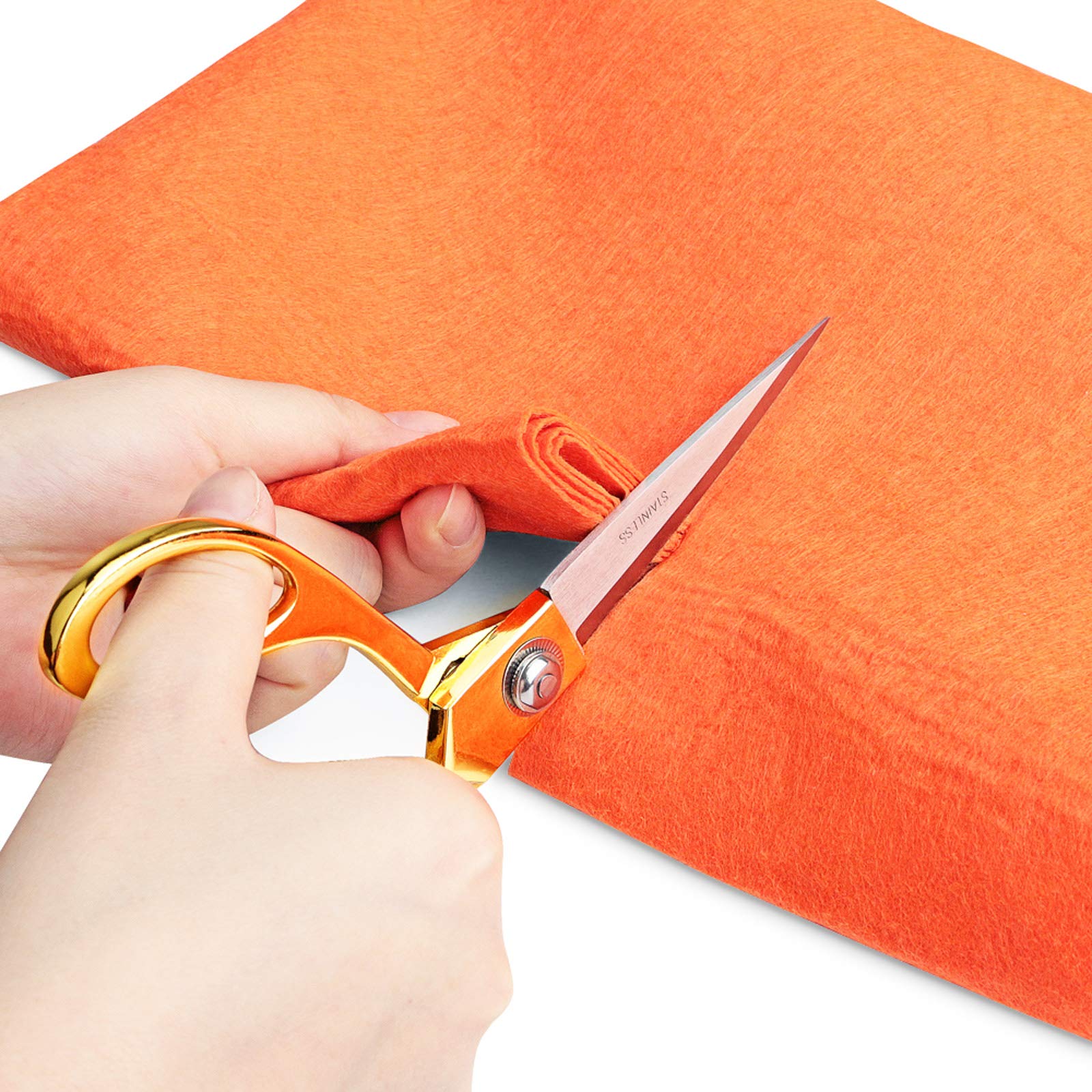 KUONIIY Heavy Duty Sewing Scissors 8 Inch – Professional Tailor Fabric Shears for Leather, Dressmaking & Crafts - 图片 6
