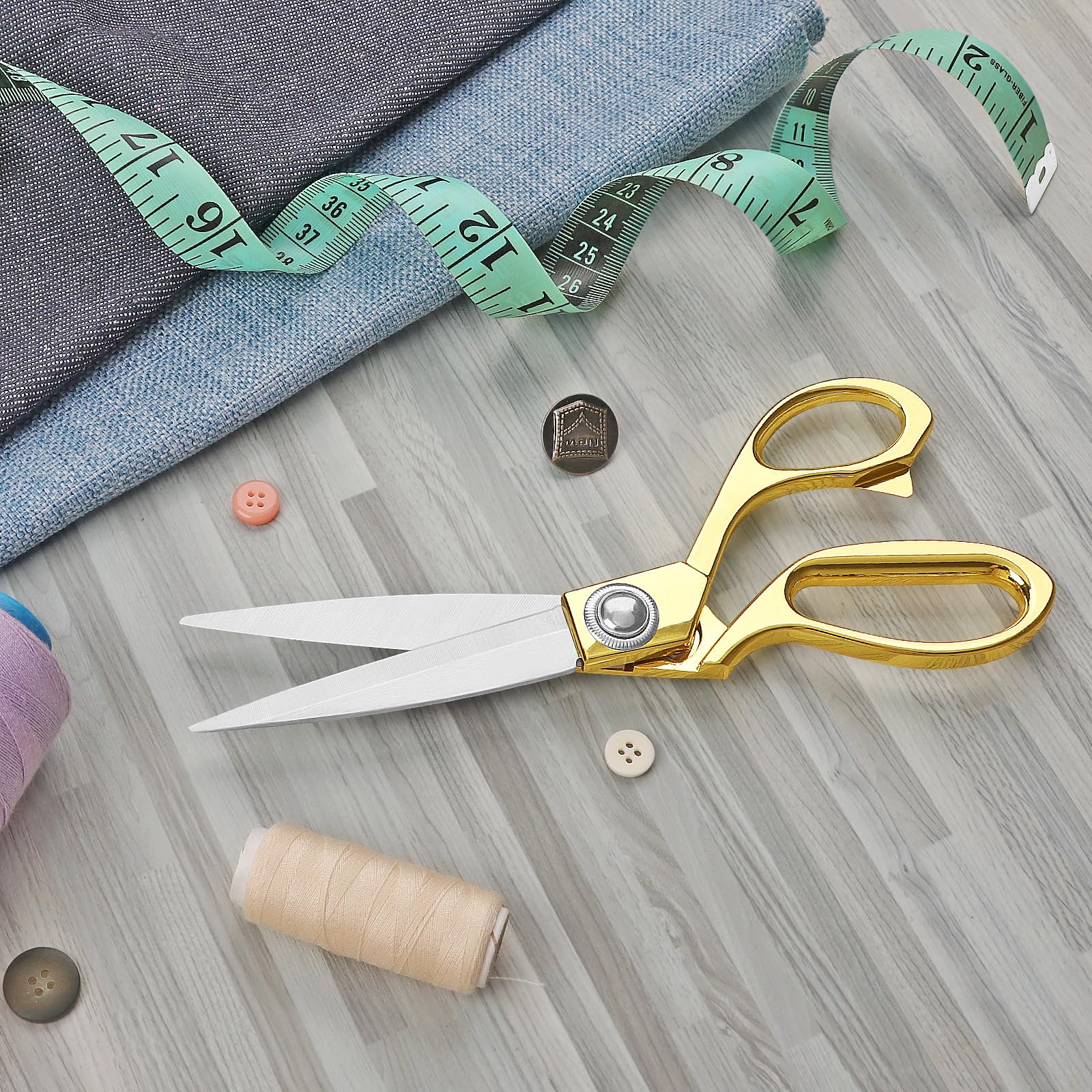 KUONIIY Heavy Duty Sewing Scissors 8 Inch – Professional Tailor Fabric Shears for Leather, Dressmaking & Crafts - 图片 7
